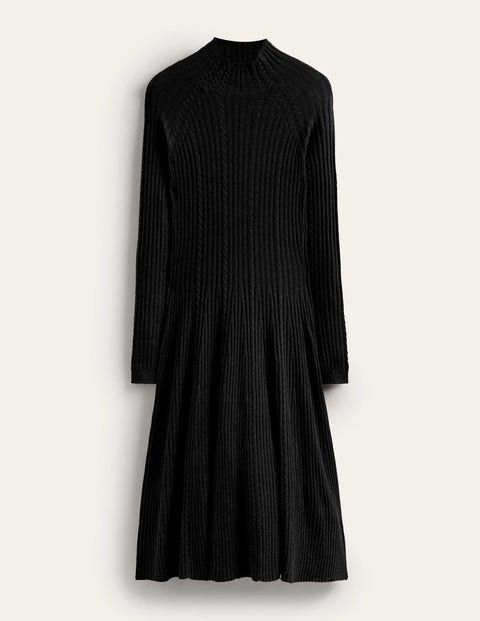 Tessa Knitted Dress Black Women Boden