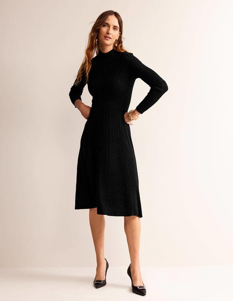 Soft Wool Dress in Black | JOSEPH UK