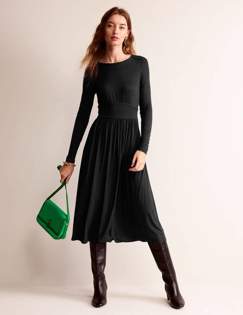 Lois Velvet Dress - Black