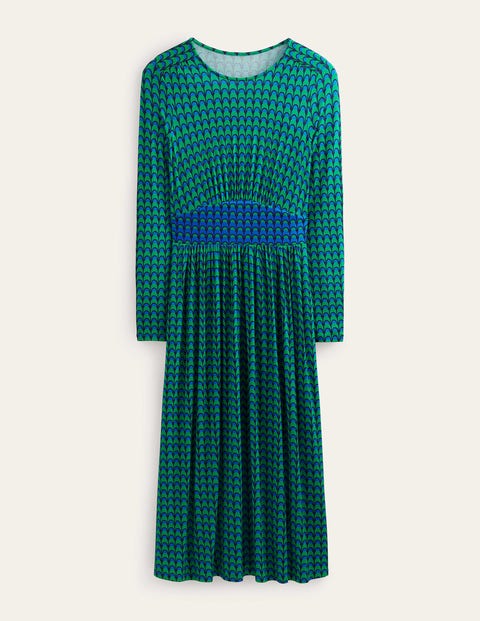 Thea Long Sleeve Midi Dress Green Women Boden