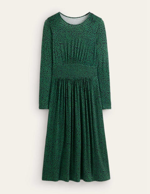Thea Long Sleeve Midi Dress Green Women Boden