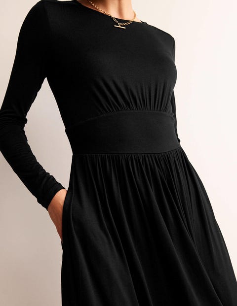 Thea Short Jersey Dress - Black | Boden UK