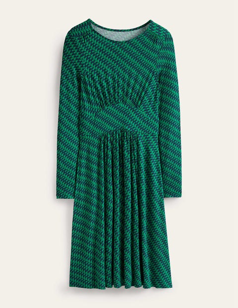 slim fit dress slacks Boden Delphine Jersey Knit Maxi Dress in Green Size 4 main image 0