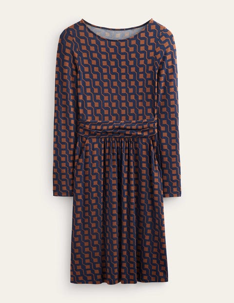 Abigail Jersey Dress Brown Women Boden