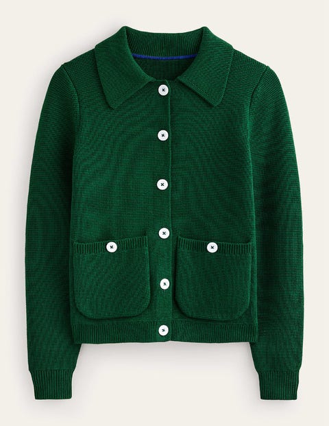 Boden Emily Wool Blend Cardigan Hunter Green Women