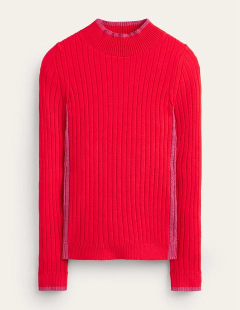 Boden Isodora Ribbed Sweater Brilliant Red Women