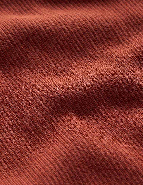 Ellie Cotton Roll-Neck Sweater - Chestnut Brown | Boden US