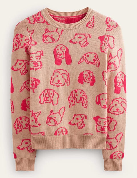 Heather Jacquard Jumper Pink Women Boden