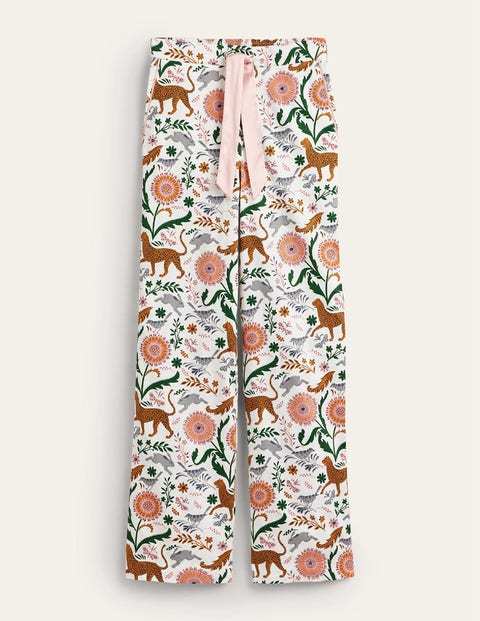 bas de pyjama en satinette de coton femme boden, ivo