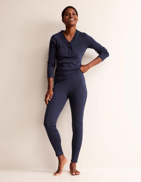 Jersey Pyjama Leggings - Navy