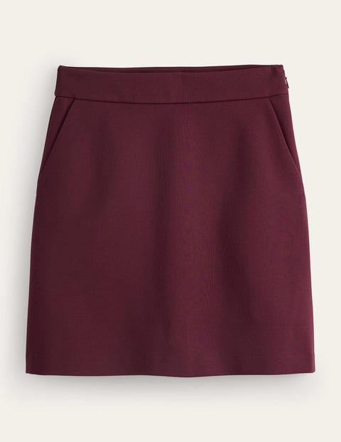 Ponte A-line Mini Skirt Red Women Boden