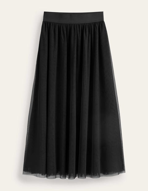 Jersey Metallic Pleated Skirt - Black Sparkle