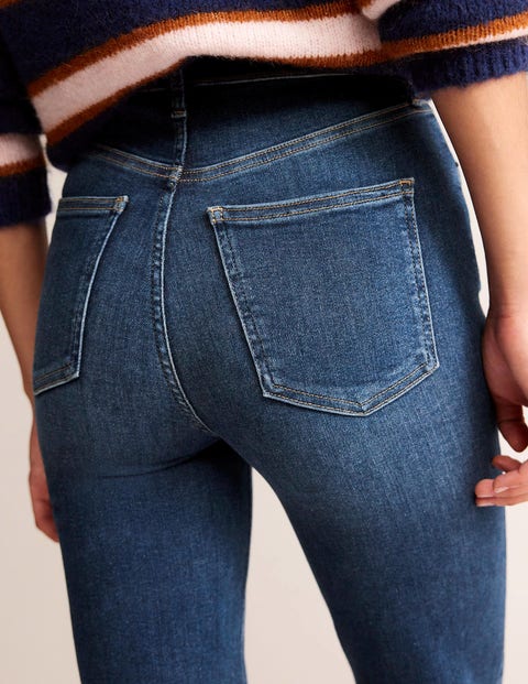 High Rise True Straight Jeans - Indigo | Boden US