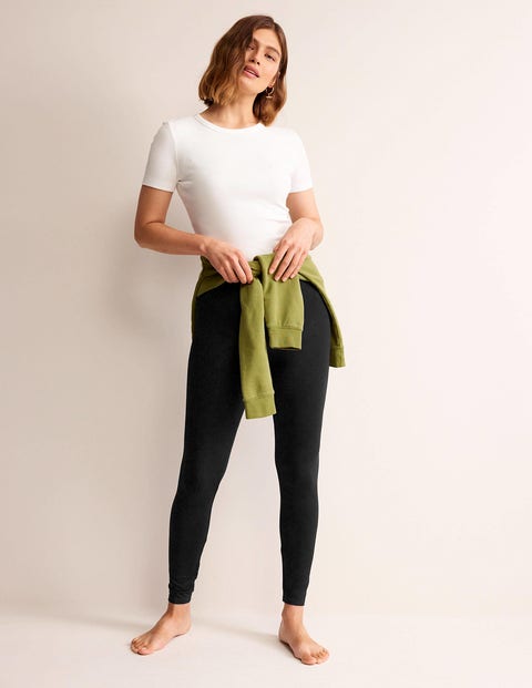 Women's Cotton Jersey High Waisted Split Hem Leggings