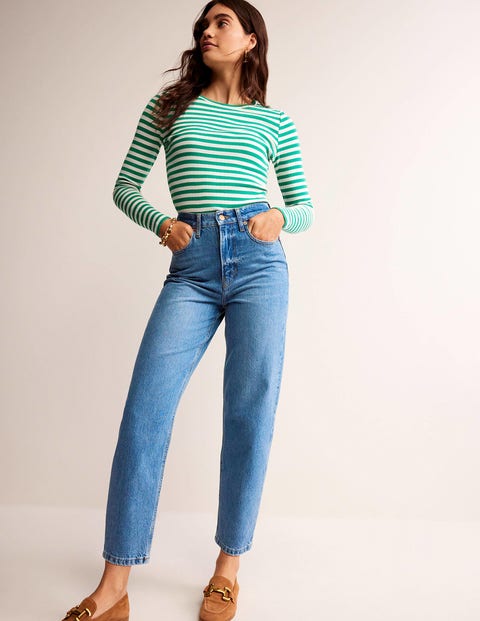 High Rise '90s Tapered Jeans - Mid Vintage | Boden EU