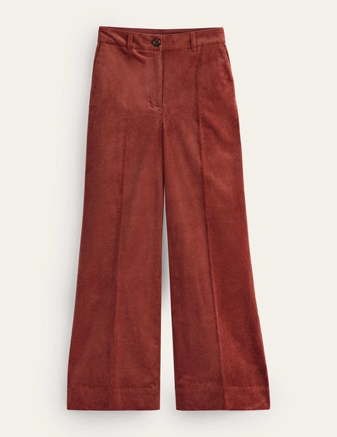 Cordhose mit weitem Bein Damen Boden, Roteiche