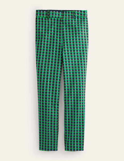 Highgate Printed Trousers Green Women Boden