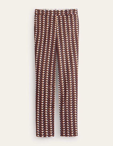 Highgate Printed Trousers Brown Women Boden