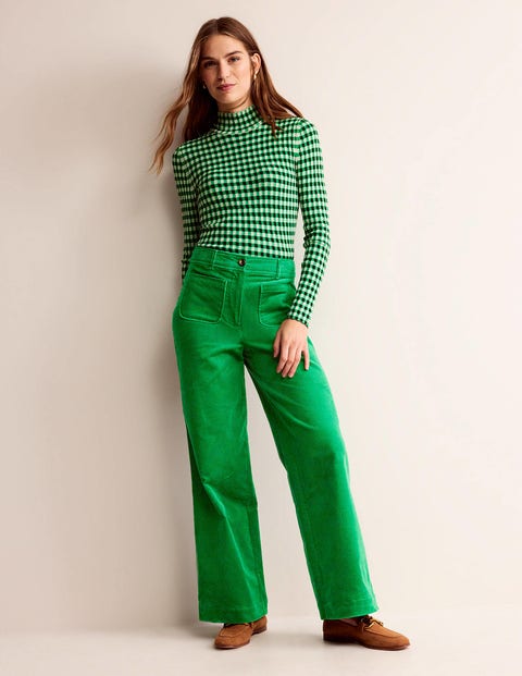 Westbourne Corduroy Trousers - Highland Green | Boden UK