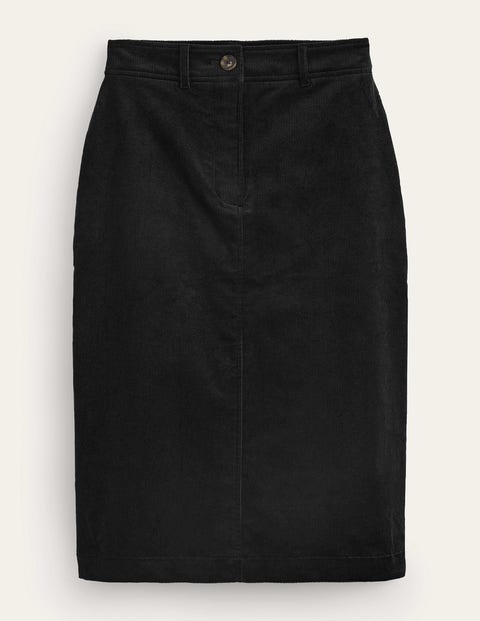 Margot Cord Midi Skirt - Black | Boden US