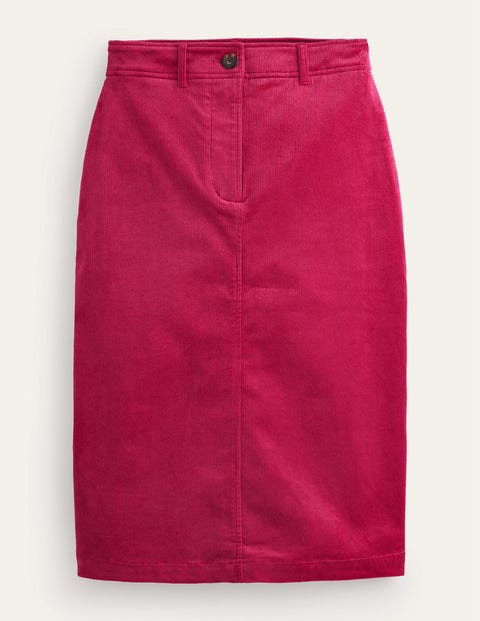 Boden Margot Cord Midi Skirt Warm Cranberry Women