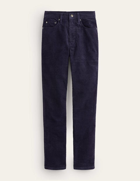 Schmale Cord-Jeans mit geradem Bein Damen Boden, Marineblau