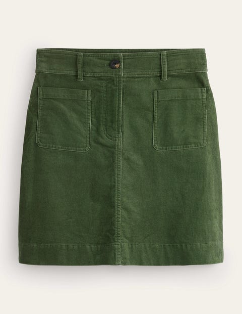 Estella Cord Mini Skirt Green Women Boden