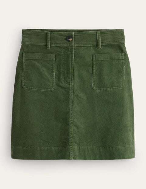 Boden Estella Cord Mini Skirt Winter Green Women