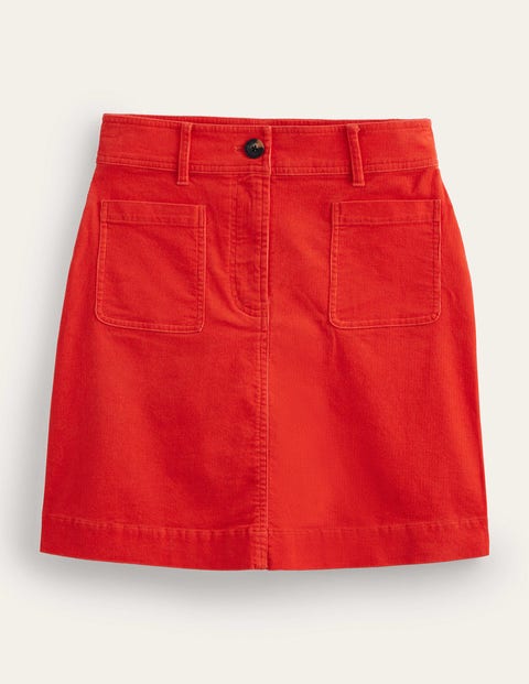 Estella Cord Mini Skirt Red Women Boden