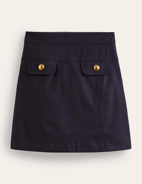 Boden Estella Wool Mini Skirt Navy Women