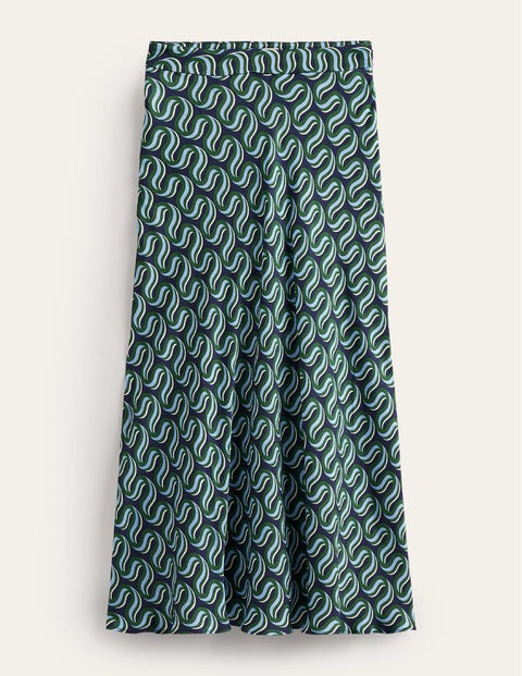 Boden Cecelia Midi Skirt Amazon Green, Ribbon Wave Women