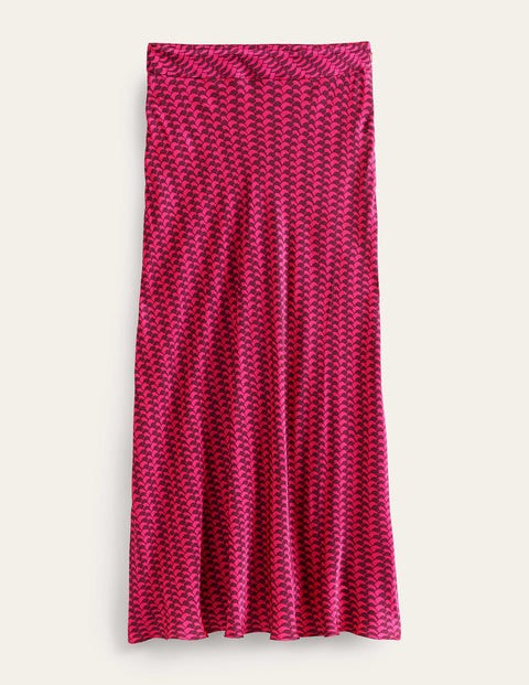 Boden Cecelia Midi Skirt Vibrant Pink, Geo Fall Women