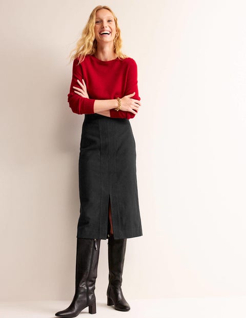 Wool Pencil Skirt - Black | Boden UK