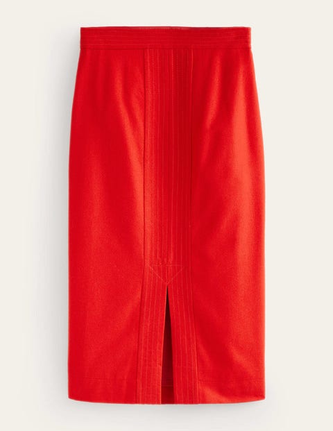 Boden Wool Pencil Skirt Red Women