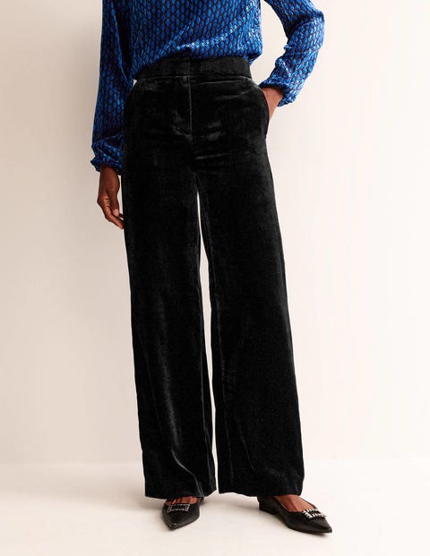 Westbourne Velvet Trousers - Black