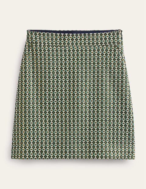 Jacquard-Minirock in A-Linie Damen Boden, Jacquard