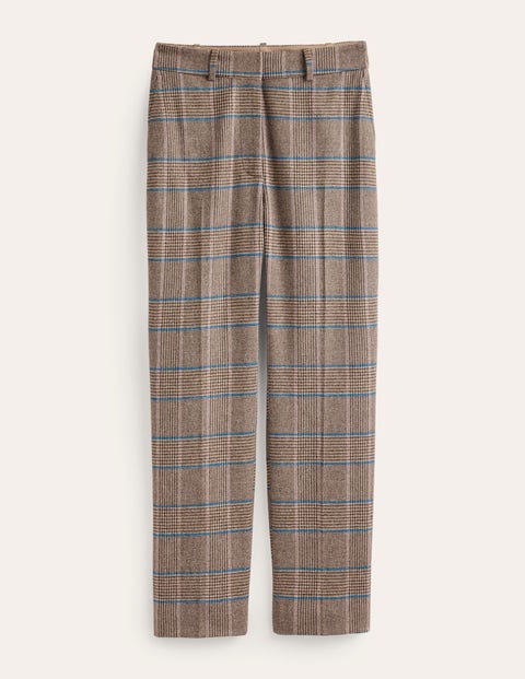 Boden Kew Wool Pants Camel And Pink Prince Of Wales Women