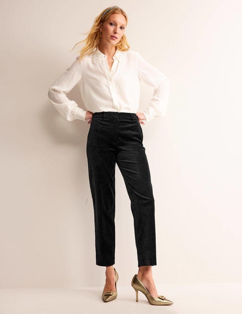 Kew Velvet Pants - Black