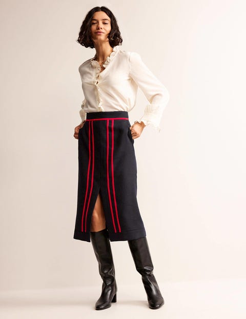 Cassandra Midi Skirt - Navy | Boden US