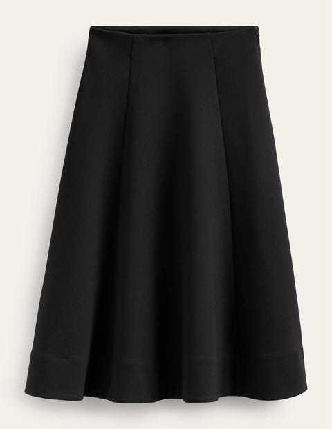 Boden Flippy Jersey Midi Skirt Black Women