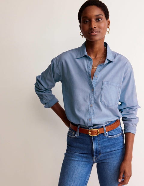 Relaxed Chambray Shirt - Light Denim