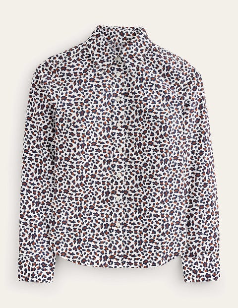 Sienna Cotton Shirt Leopard Women Boden