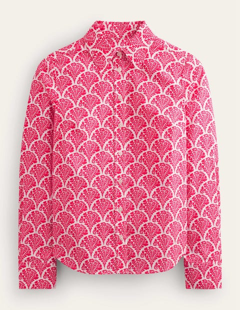Sienna Cotton Shirt Pink Women Boden