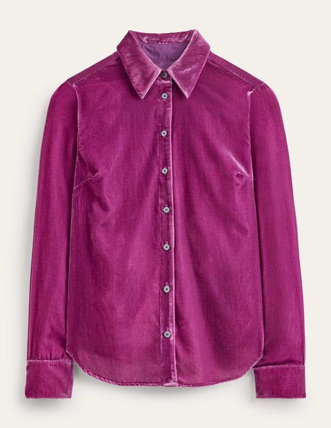 Sienna Velvet Shirt Purple Women Boden
