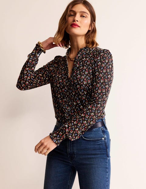 Caroline Jersey Shirt - Multi, Tulip Bud | Boden EU