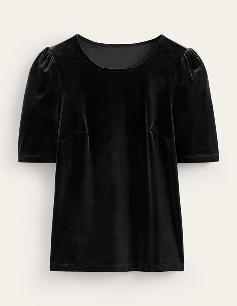 Velvet T-Shirt - Black | Boden US