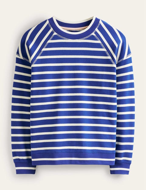 Striped Raglan Sweatshirt Blue Women Boden