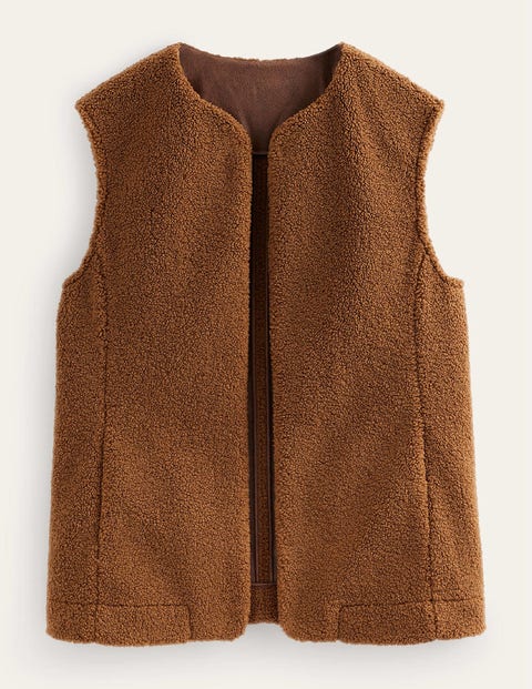 Teddy Gilet Brown Women Boden