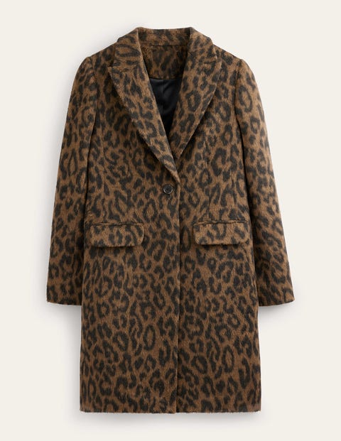 Canterbury Printed Coat - Leopard | Boden US