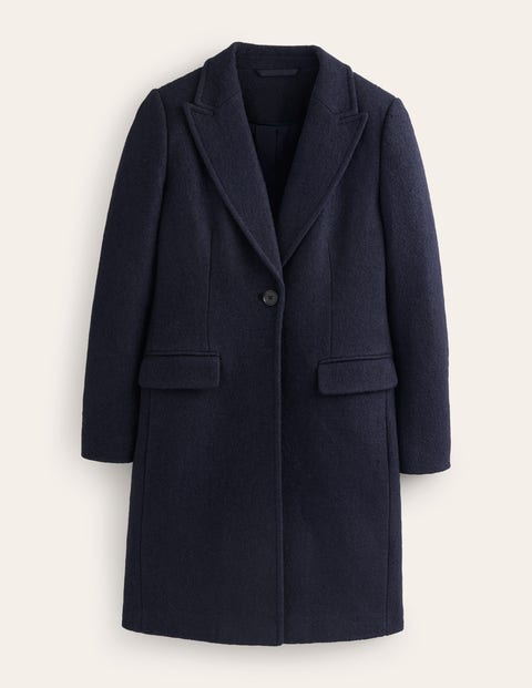 Canterbury Textured Coat Blue Women Boden